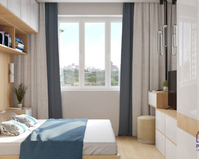 Дизайн проект миниатюрной спальной комнаты